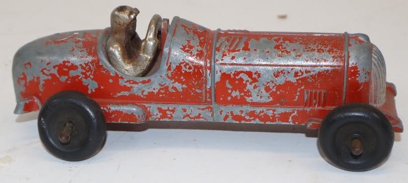 Hubley Toy Race Car Number 5 (Red): 7x3x2.5