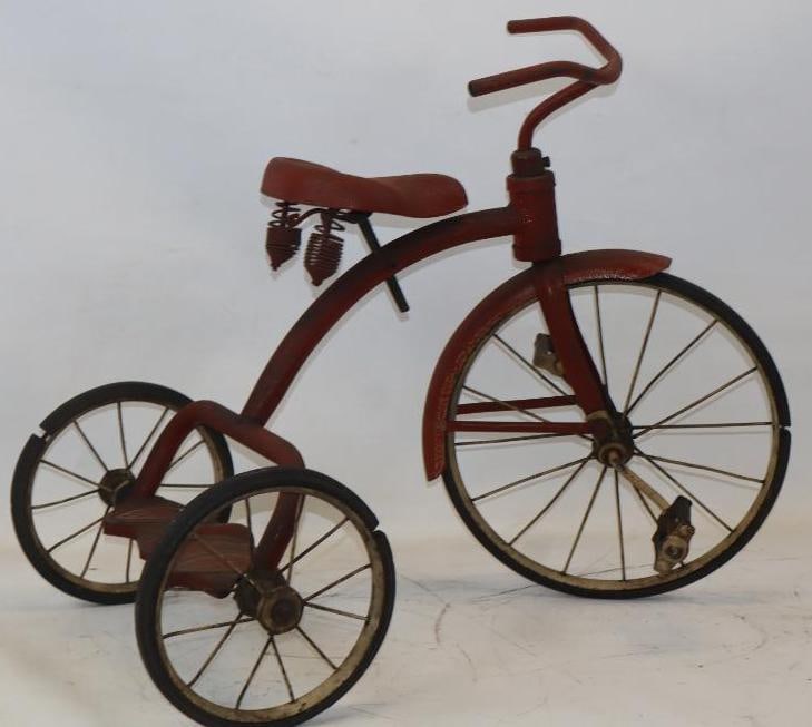1930s Velocipede Tricycle With Hard Rubber Tires: 35x18x26