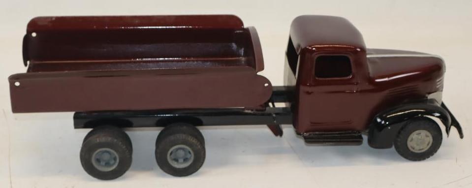 Smith Miller Pressed Steel Dump Truck Smitty Toys: 23x7x7.5 Has been Repainted