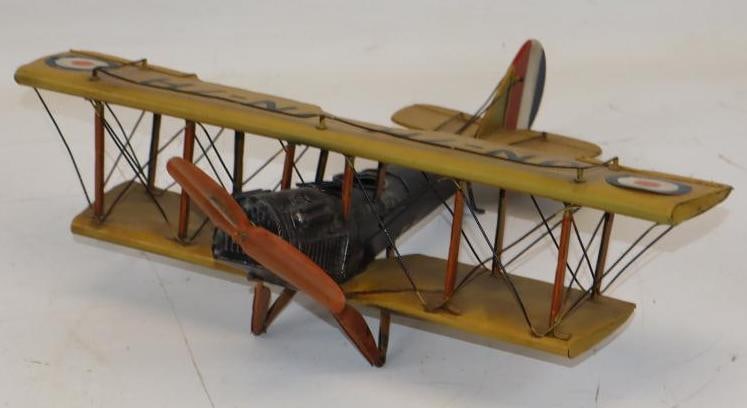 Painted Tin By Wing Plane Model Decoration (1 of 4)