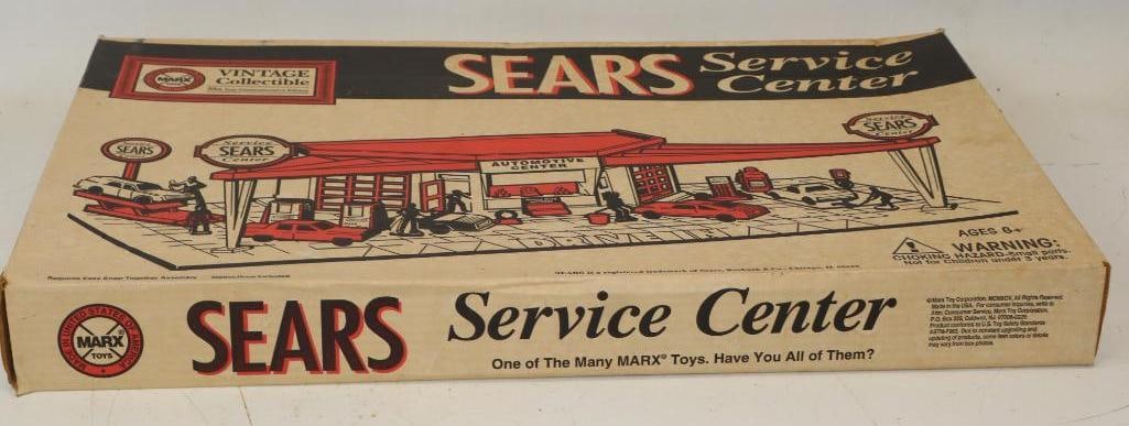 Marx Vintage Collectable Sears Service Station In Original Box: 28.5x17x3 Appears to Be Complete
