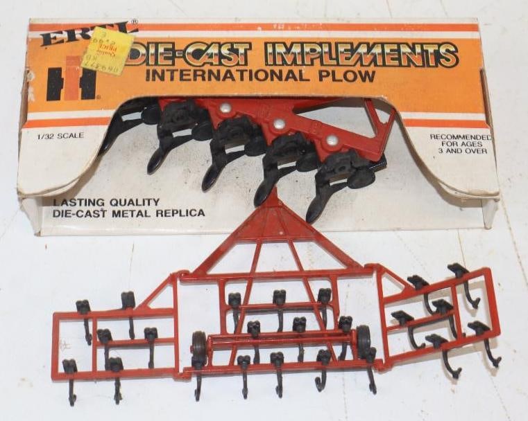 Group of 2 Ertl Tractor Implements Attachments: Largest is 8x3x1.5