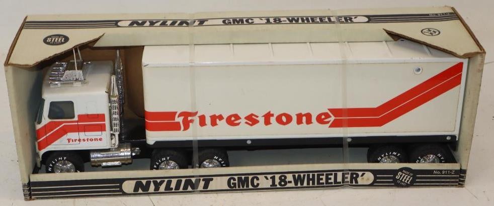 Nylint Firestone 18 Wheeler In Original Box: 22x6x8