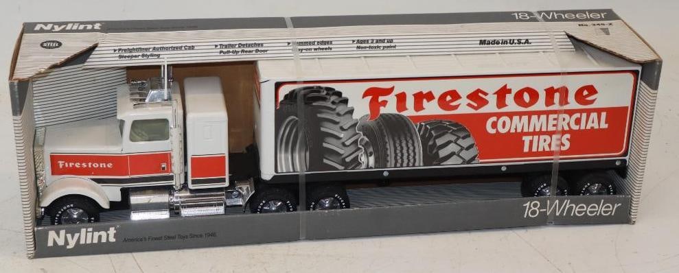 Nylint Firestone Commercial Tires 18 Wheeler In Original Box: 22x6x8