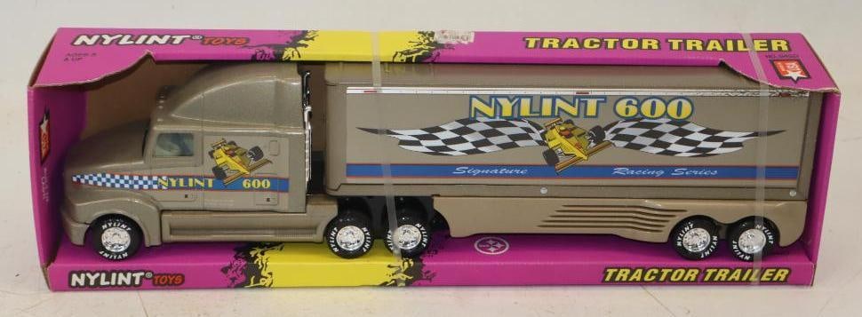 Nylint 600 Race Tractor Trailer In Original Box: 24x4.5x7