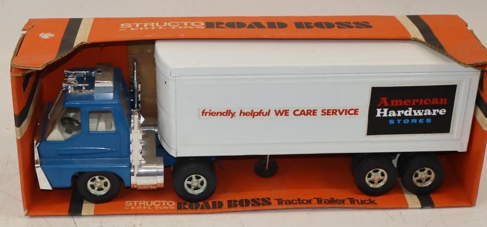 Structo Ertl American Hardware Road Boss Semi Truck In Original Box: 23x7x8