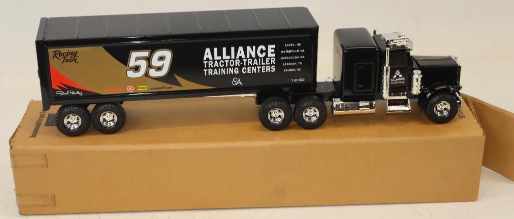 Ertl Alliance Racing Team Semi In Original Box: 6x4.5x24