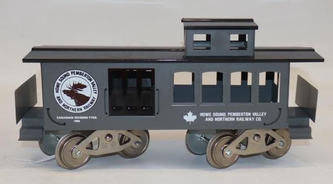 McCoy Standard Gauge Howe Sound, Pemberton Valley & Northern Railway Caboose Train Car: 12.5x3.5x6