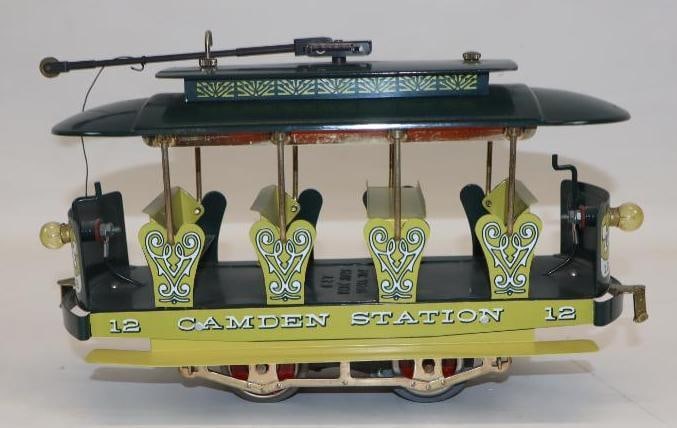 McCoy Standard Gauge Camden Station 12 Trolley Train Car: 11" x 4" x 6.5"