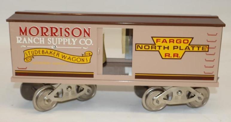 McCoy Standard Gauge Morrison Ranch Supply Box Train Car: 12" x 3.5" x 5"