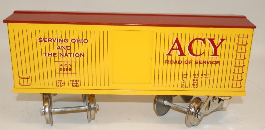 McCoy Standard Gauge ACY Road Of Service Box Train Car: 12" x 3.5" x 5"
