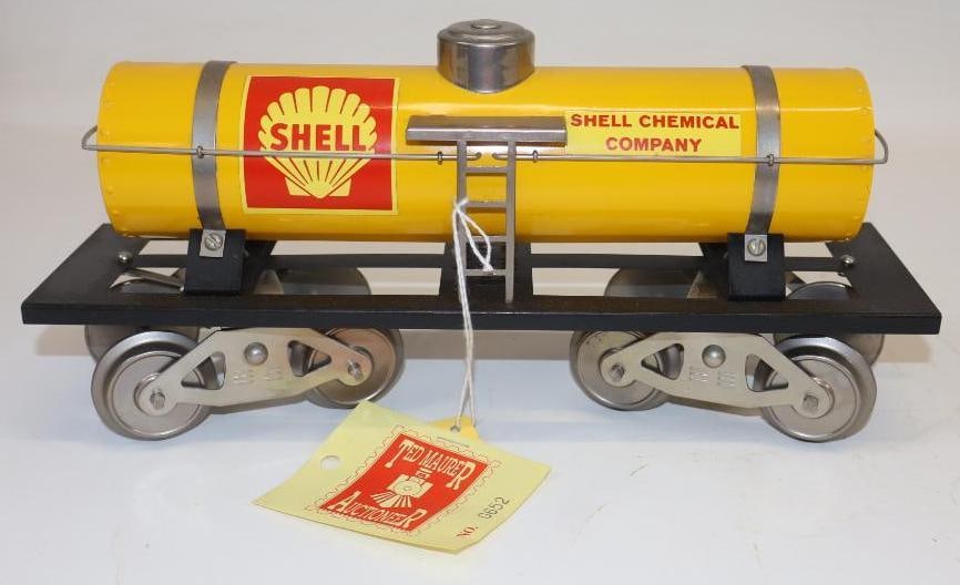 McCoy Standard Gauge Shell Chemical Co. Tanker Train Car: 12" x 3.5" x 5.5"