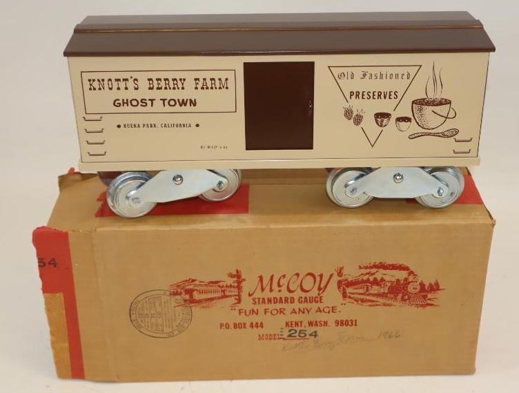 McCoy Standard Gauge Knott's Berry Farm Ghost Town Box Car In Original Box: 12" x 6" x 4"