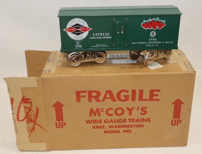 McCoy Standard Gauge TCA 1996 Illinois Central Box Car In Original Box: 16" x 9" x 7"