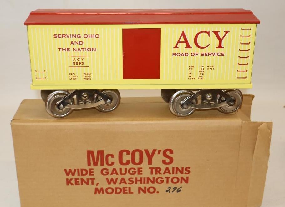 McCoy Standard Gauge ACY Road of Service Box Car In Original Box: 13" x 6" x 3.5"