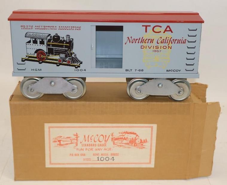 McCoy Standard Gauge TCA Northern California Division Box Car In Original Box: 13" x 6" x 3.5"