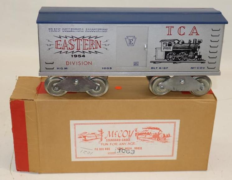 McCoy Standard Gauge TCA Eastern Division Box Car In Original Box: 13" x 6" x 3.5"