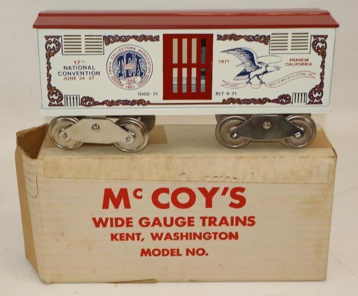 McCoy Standard Gauge 1971 TCA National Convention Box Car In Original Box: 12.5" x 6" x 3.5"