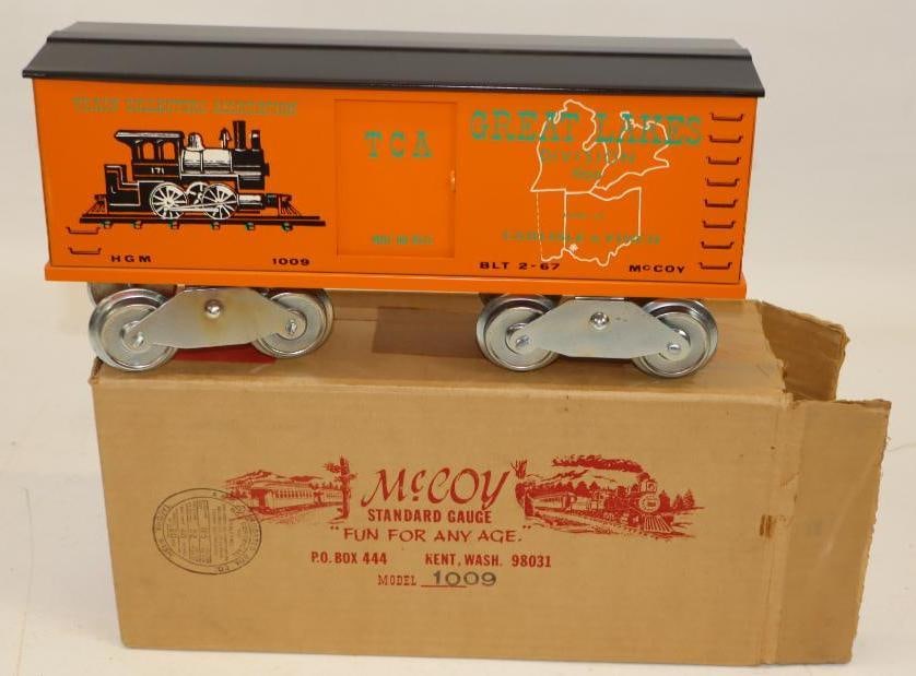 McCoy Standard Gauge TCA Great Lakes Division Box Car In Original Box: 12.5" x 6" x 3.5"