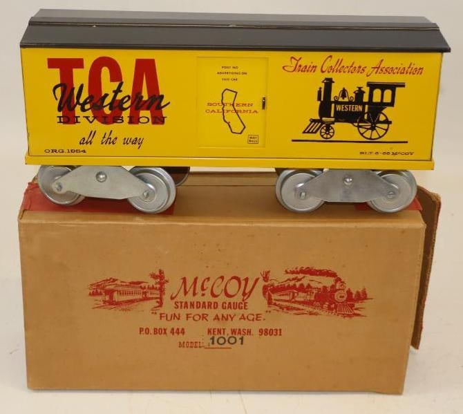 McCoy Standard Gauge TCA Western Division Box Car In Original Box: 12" x 6" x 4"