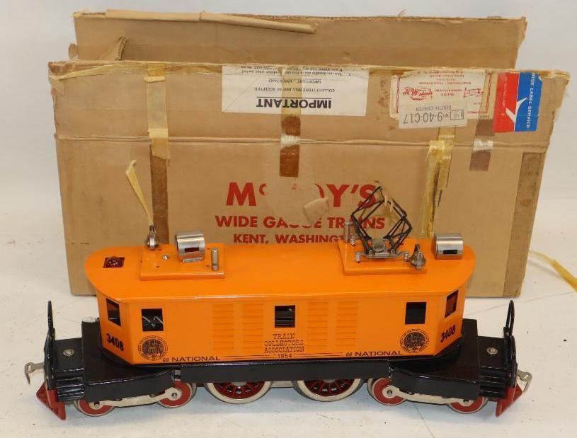 McCoy Standard Gauge TCA Go National Number 3408 Electric Locomotive In Original Box: 19" x 6" x 7"