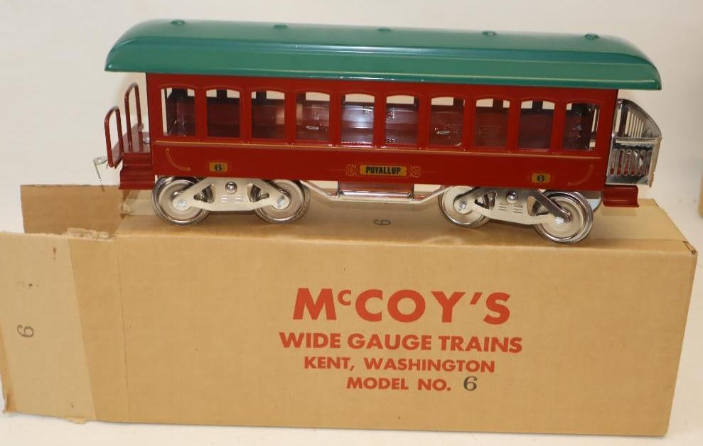 McCoy Standard Gauge Cascade Puyallup Observation Car In Original Box: 16" x 6" x 4"