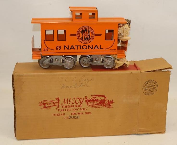 McCoy Standard Gauge TCA Go National Caboose In Original Box: 15" x 8" x 4"