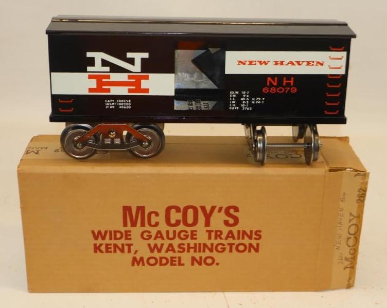 McCoy Standard Gauge New Haven Box Car In Original Box: 13" x 6" x 4"
