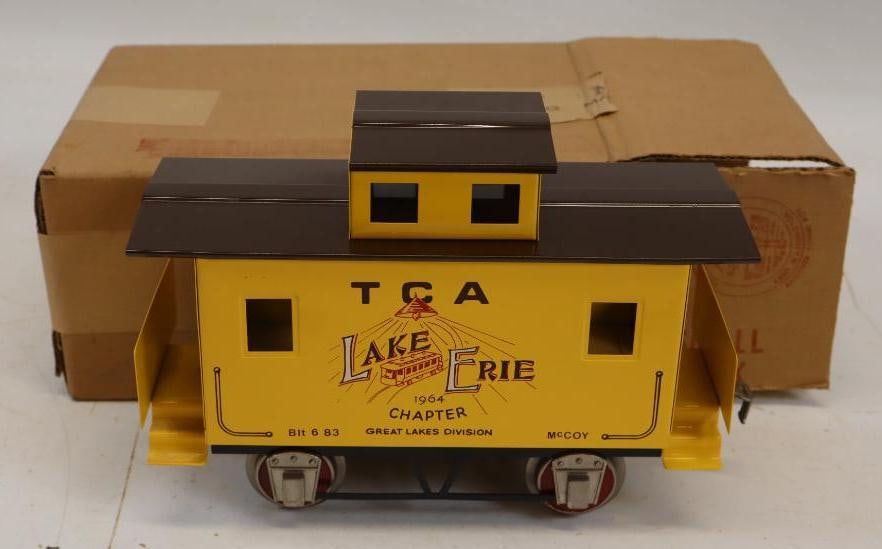 McCoy Standard Gauge TCA Lake Erie Caboose In Original Box: 10" x 8" x 4"