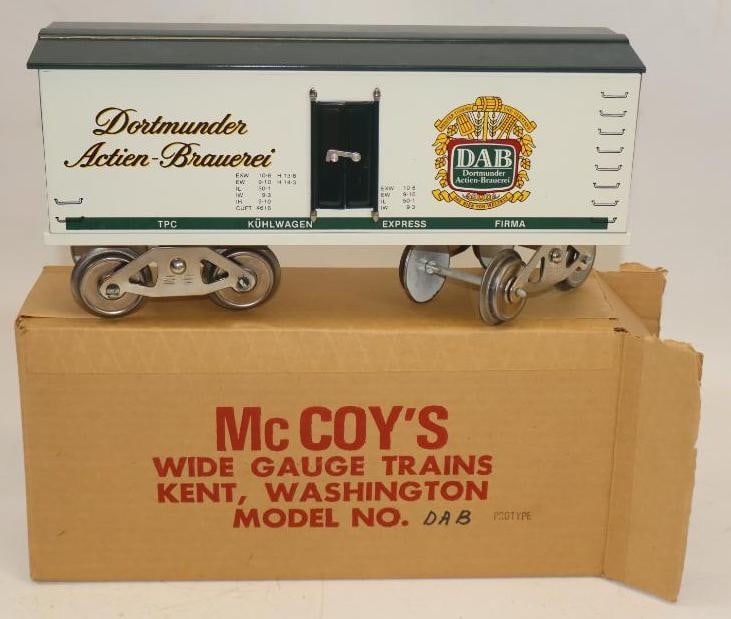 McCoy Standard Gauge Dortmunder Actien-Brauerei Box Car In Original Box: 13" x 6" x 4"