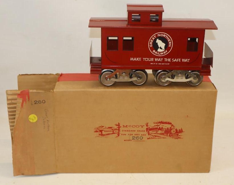 McCoy Standard Gauge Great Northern Railway Caboose In Original Box: 14.5" x 8" x 4"