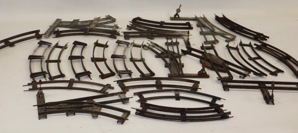 Group of 26 0 Gauge Model Train Tracks: largest 5.5" x 10"