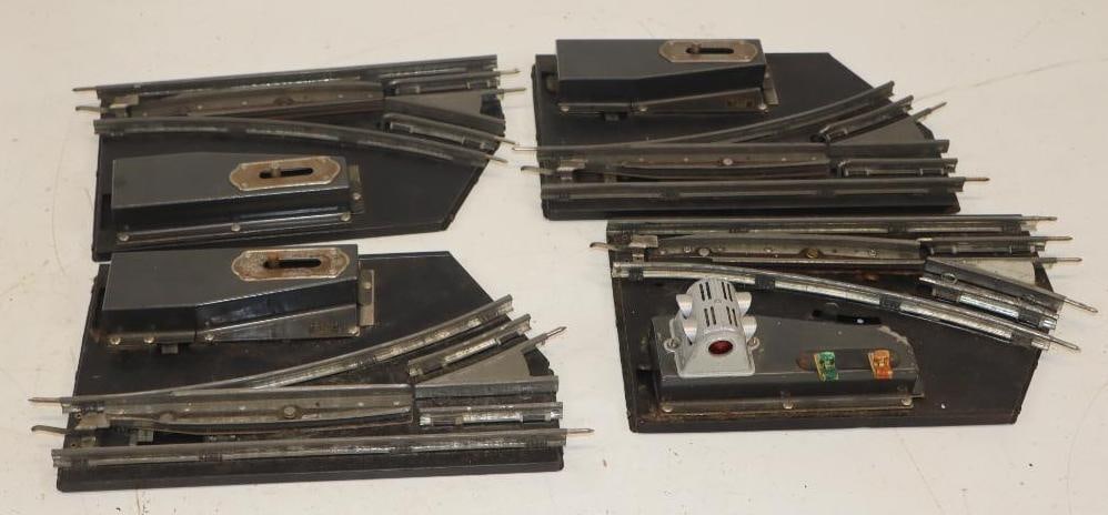 Group of 4 American Flyer 0 Gauge Control Switch Tracks: 6" x 10" x 2.5" each