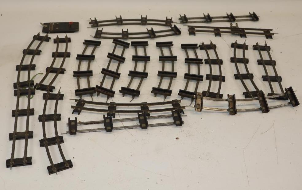 Group of 18 0 Gauge Model Train Tracks: largest 10.5" x 2"