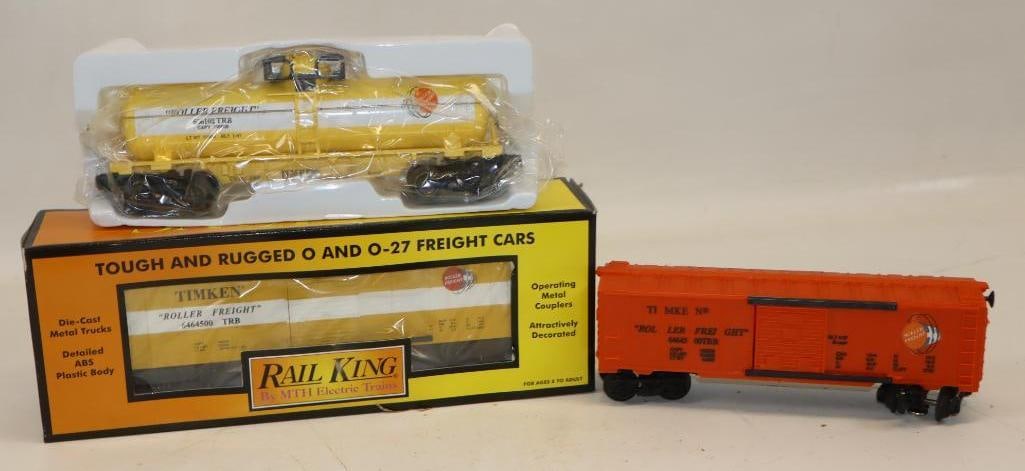 Group of 3 K Line Timken Bearings Train Cars: largest 13.5" x 5" x 3"