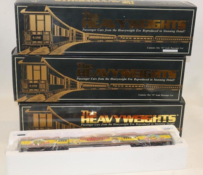 Group of 3 K Line Heavy Weight Circus Baggage Cars in Original Boxes (1 of 5)
