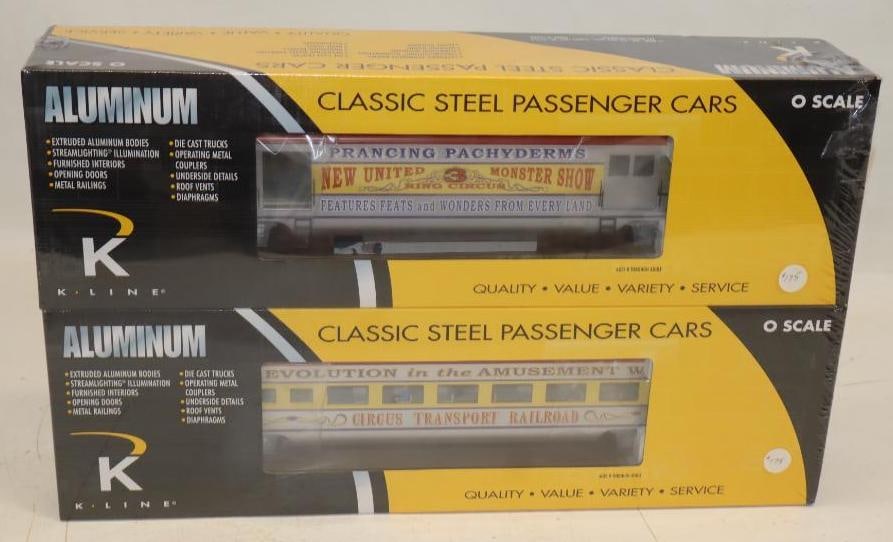 Group of 2 CTRR Classic Steel Passenger Cars in Original Boxes: 20" x 4" x 12"