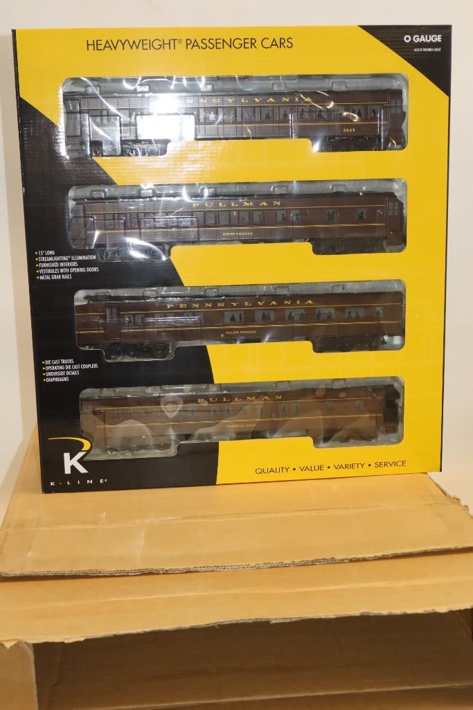 Group of 8 PRR Broadway LTD Passenger Cars in Original Box: 19" x 9" x 21"