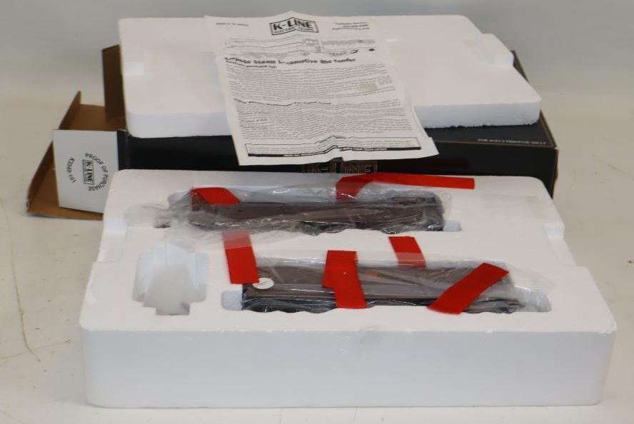 Group of 2 PRR Torpedo Die Cast Pacific Steam Engine and Tender: 12" x 5" x 19"