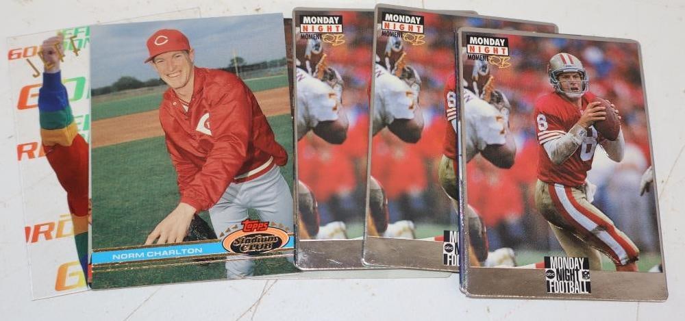 Group Of 9 1994 Action Packed Emmett Smith, Steve Young And Other Stars: 4" x 2.75" Each