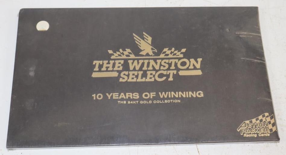 1994 Winston Select NASCAR 24 Kt Gold Action Packed Trading Cards in Unopened Display: 15" x 8.75" x 0.5"