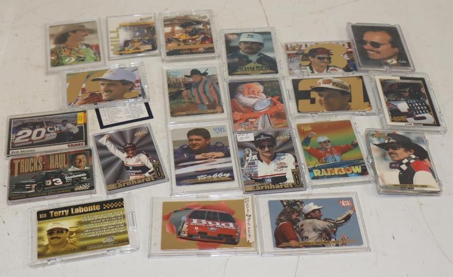 Group of 21 Action Packed NASCAR Stars in Plastic Protector Cases: 4.25" x 3" each