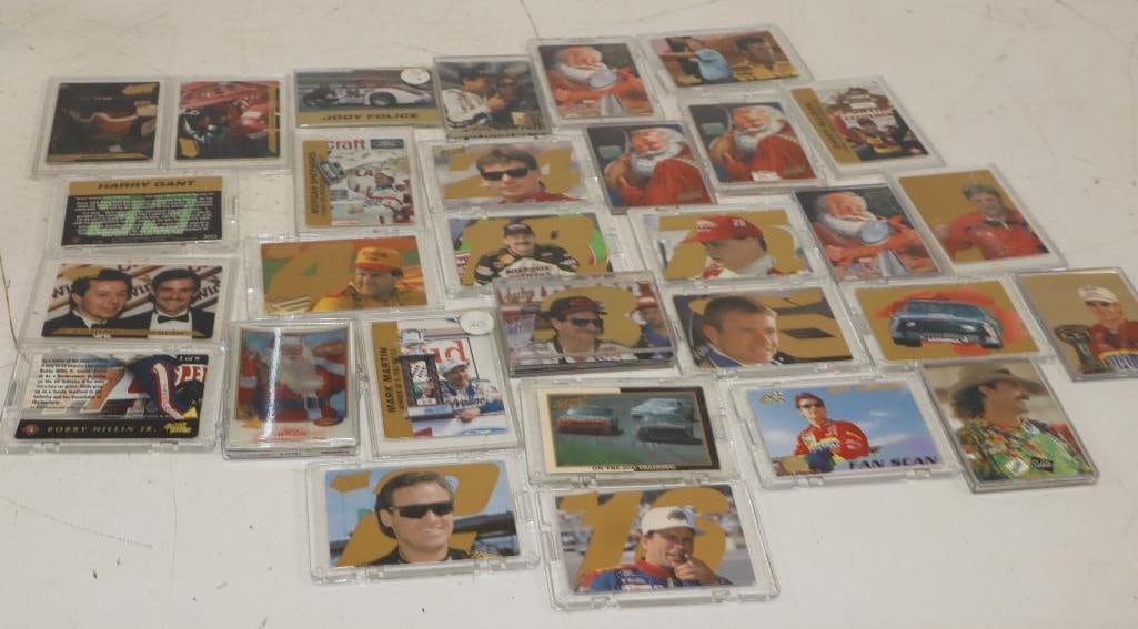 Group of 30 Action Packed NASCAR Stars in Plastic Protector Cases: 4.25" x 3" each