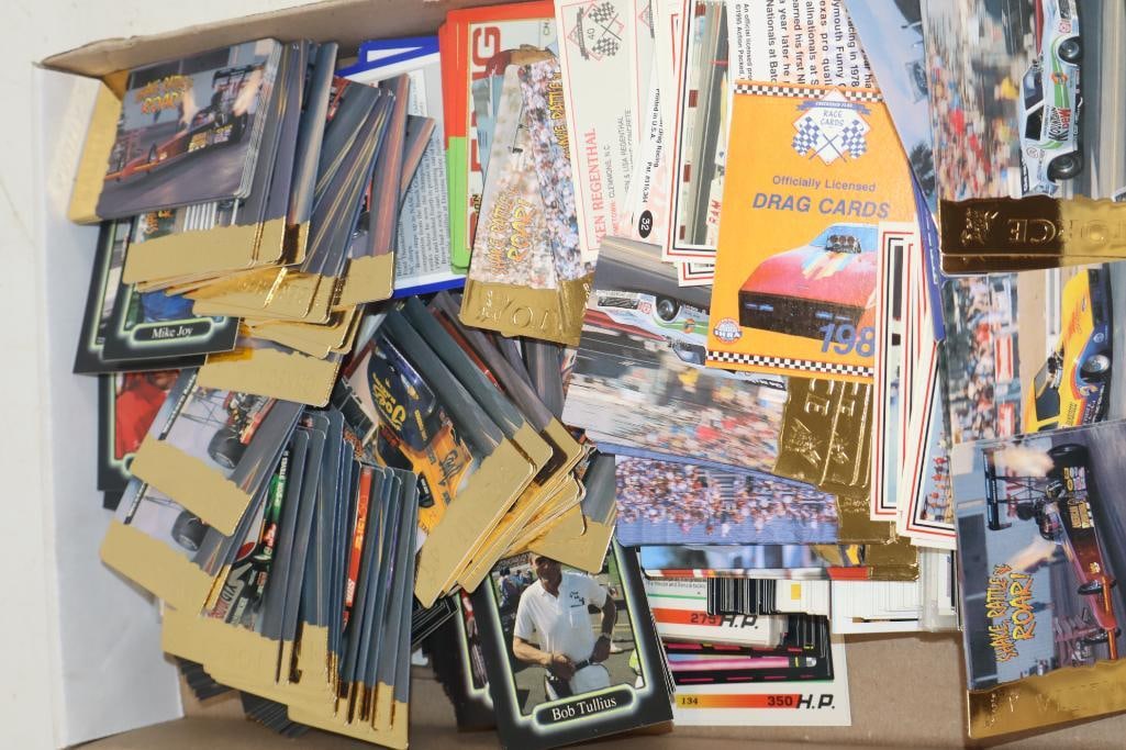 Large Group of 1990s Action Packed and IHRA Trading Cards: 2.5" x 3.5" each