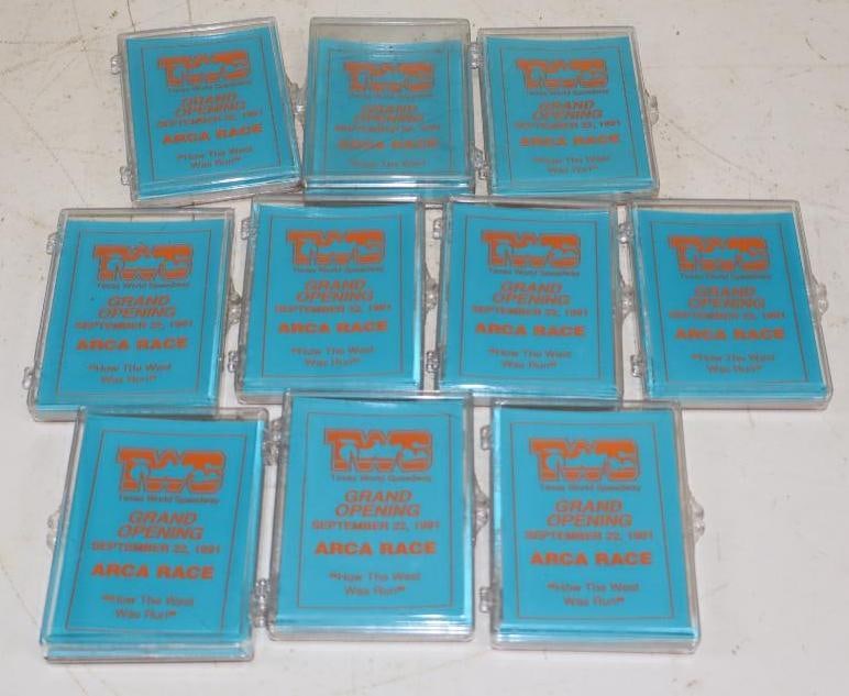 Group of 10 1991 Texas World Speedway Grand Opening 10 Cards Set: 3" x 3.5" x 0.25" each