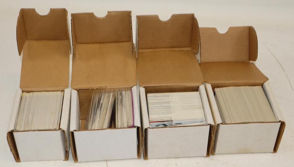 Group of 4 1991 thru 1994 Pro Set, Action Packed, and Traks NASCAR Trading Card Set: 4.5" x 4" x 3" is the largest