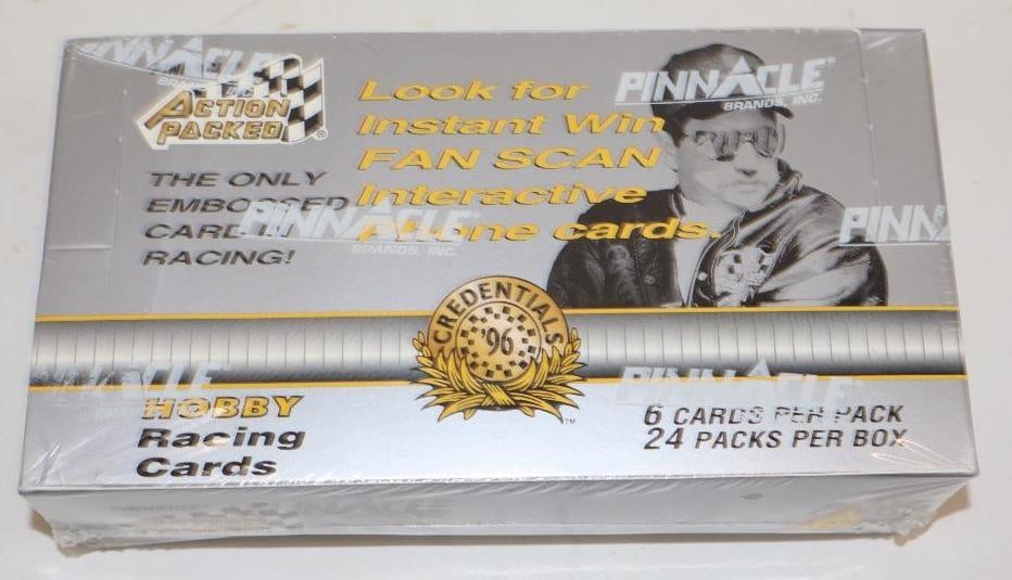 1996 NASCAR Action Packed Unopened 24 Pack Box of Trading Cards: 5.5" x 5" x 3.25"
