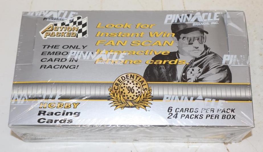 1996 NASCAR Action Packed Unopened 24 Pack Box of Trading Cards: 5.5" x 5" x 3.25"