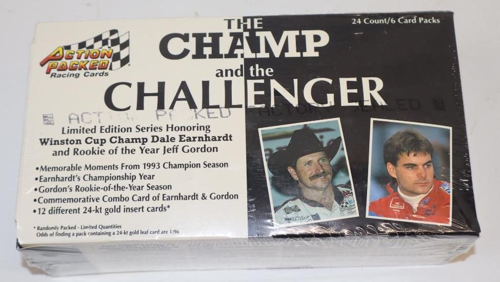 1994 Action Packed Winston Cup Series One Unopened 24 Pack Box of Trading Cards: 8" x 4.25" x 2.25"