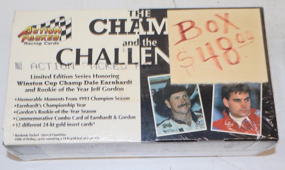 1994 Action Packed Winston Cup Series One Unopened 24 Pack Box of Trading Cards: 8" x 4.25" x 2.25"